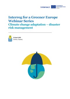 Interreg for a Greener Europe webinar - Disaster Risk Management