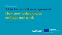 IPA Finance Meeting