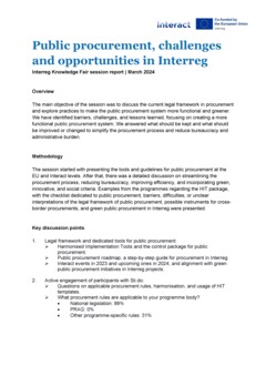 IKF 2024 Day 3 | Public procurement: Challenges and opportunities in Interreg  