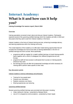 IKF 2024 Day 1 | Interact Academy: What is it and how can it help you with your work?