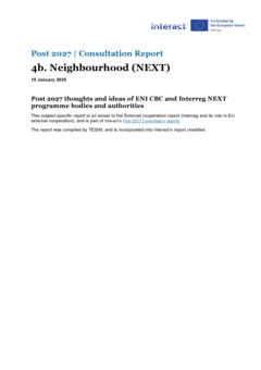 Post 2027 Consultation reports