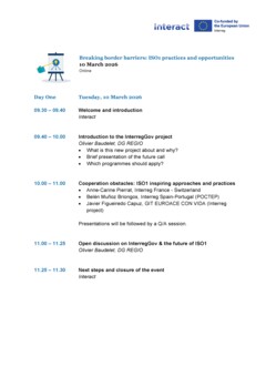Final agenda