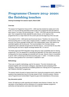 IKF 2024 Day 1 | Programme closure 2014-2020: The finishing touches