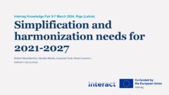 IKF 2024 Day 1 | Simplification and harmonisation needs for 2021- 2027