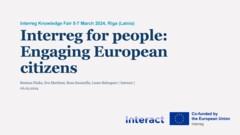IKF 2024 Day 2 | Interreg for people: Engaging European citizens