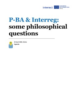 P-BA & Interreg: some philosophical questions