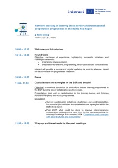 2024 06 04_Agenda_Interreg programme in the BSR network