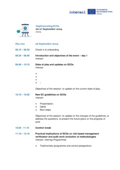20240926-27 SCOs annual event Agenda draft