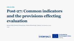 IKF 2024 Day 1 | Post 2027: Common indicators, provisions effecting evaluation