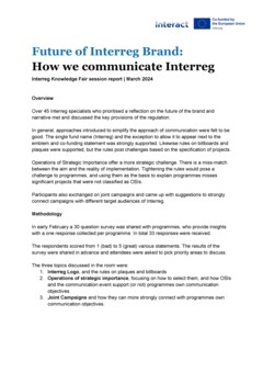 IKF 2024 Day 1 | Future of Interreg brand: How we communicate Interreg
