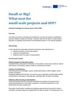 IKF 2024 Day 3 | Small or big? What next for small scale projects and SPF?