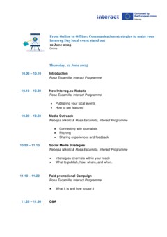 Agenda From Online to Offline - Communication strategies to make your event stand out (6)