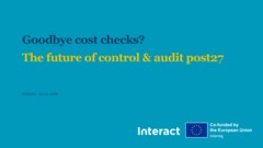 Goodbye cost checks? The future of control and audit post27