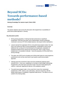 IKF 2024 Day 2 | Beyond SCOs: Towards performance based methods