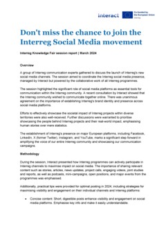 IKF 2024 Day 3 | Don't miss the chance to join the Interreg Social Media movement