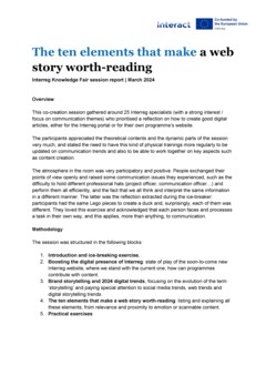 IKF 2024 Day 3 | The ten elements that make a web story worth reading