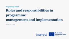 IKF 2025 | Programming Post 2027 Roles and responsibilities