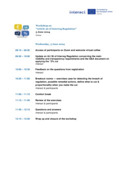2024-06-05 Workshop on Art 36 Interreg Regulation