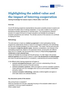 IKF 2024 Day 1 | Kicking-off Evaluation activity: Highlighting added value and impact of Interreg