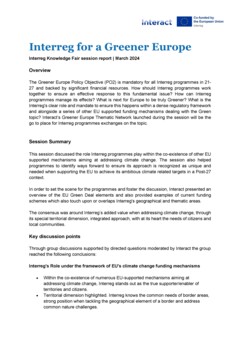 IKF 2024 Day 2 | Interreg for a Greener Europe