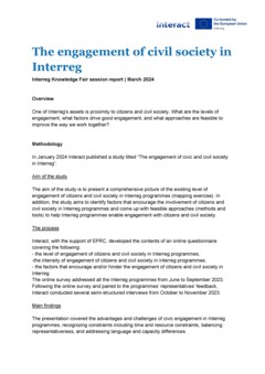 IKF 2024 Day 1 | The engagement of civil society in Interreg