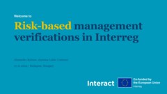 Risk-based management verifications in Interreg | 7 November 2024 in Budapest, Hungary