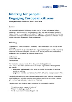 IKF 2024 Day 2 | Interreg for people: Engaging European citizens